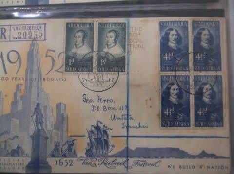 FIRST DAY ISSUE :  TERCENTENARY OF LANDING OF VAN RIEBEECK 14 MARCH 1952